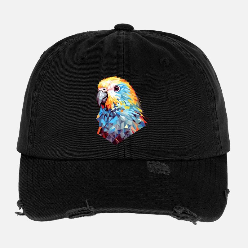 Perruche Polygone Bird Perruches Casquette vintage effet usé Flexfit