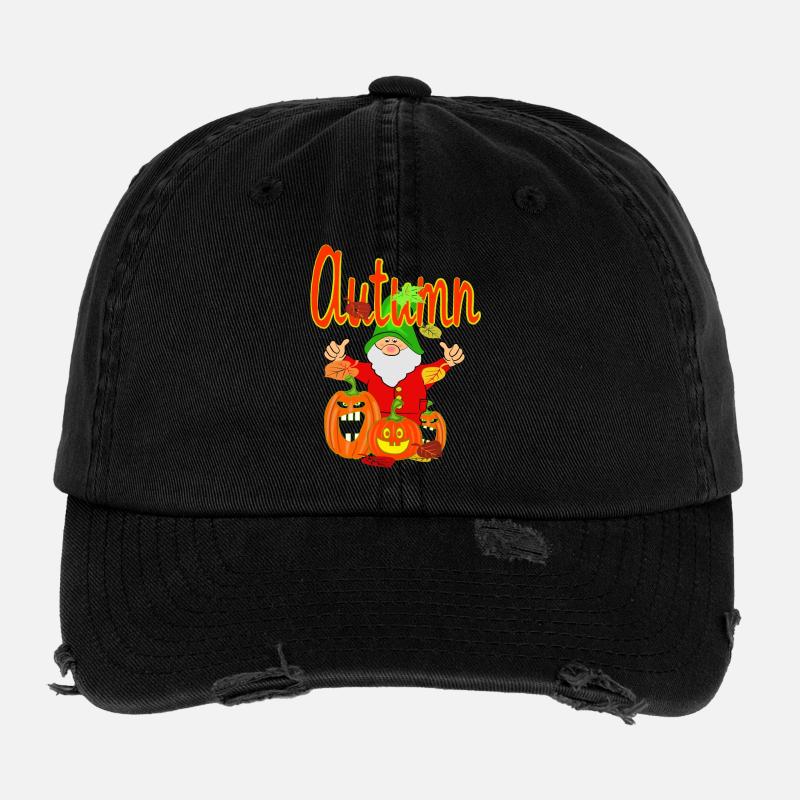  Gartenzauber mit Kürbissen im Herbst Flexfit Vintage Destroyed Cap