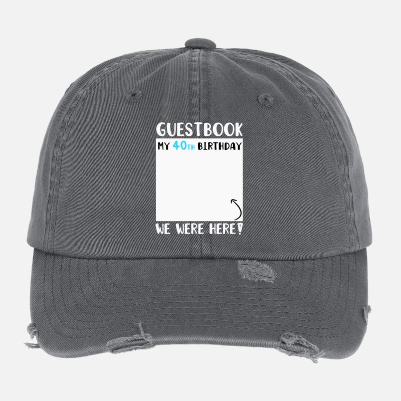 40th Birthday Flexfit Vintage Destroyed Cap