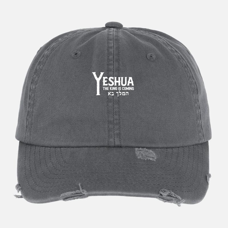 Yeshua Le Roi Venant Illustration Casquette vintage effet usé Flexfit