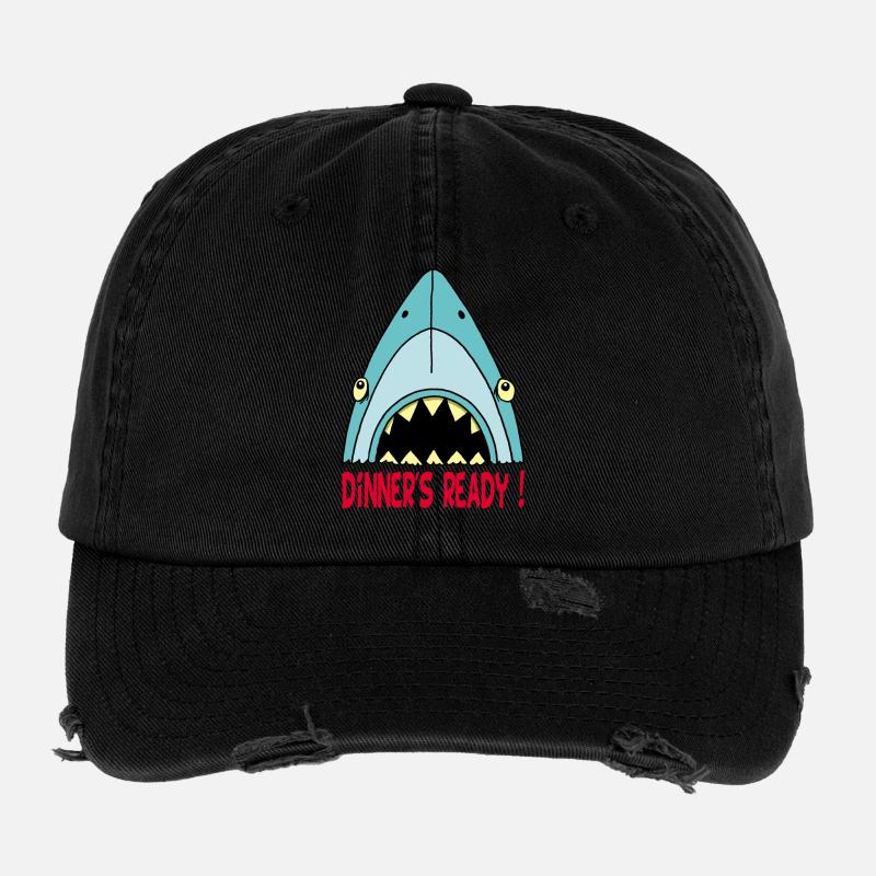 Hungry shark Flexfit Vintage Destroyed Cap
