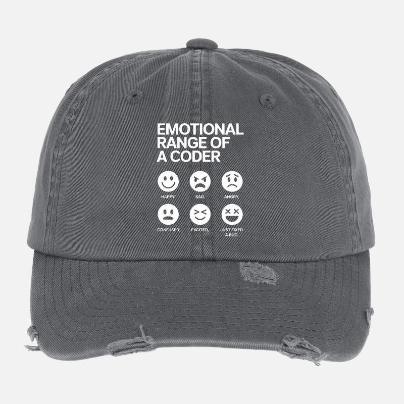 Emotionale Bandbreite eines Programmierers Flexfit Vintage Destroyed Cap
