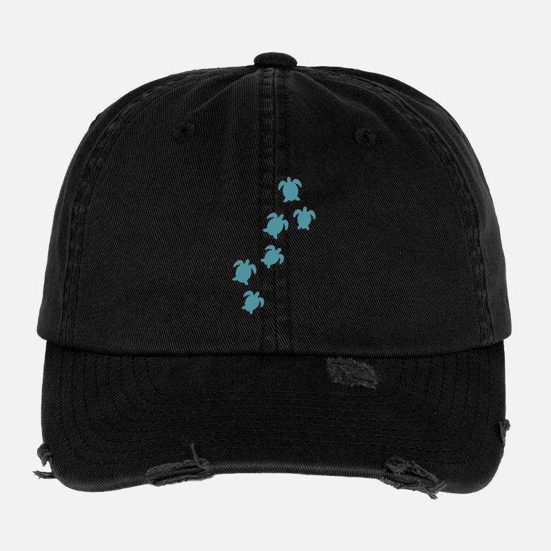 Tortue marine Casquette vintage effet usé Flexfit