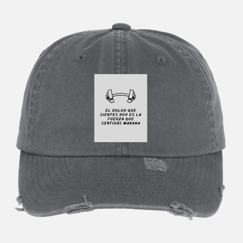 Citation de motivation sur la force dans la douleur Casquette vintage effet usé Flexfit