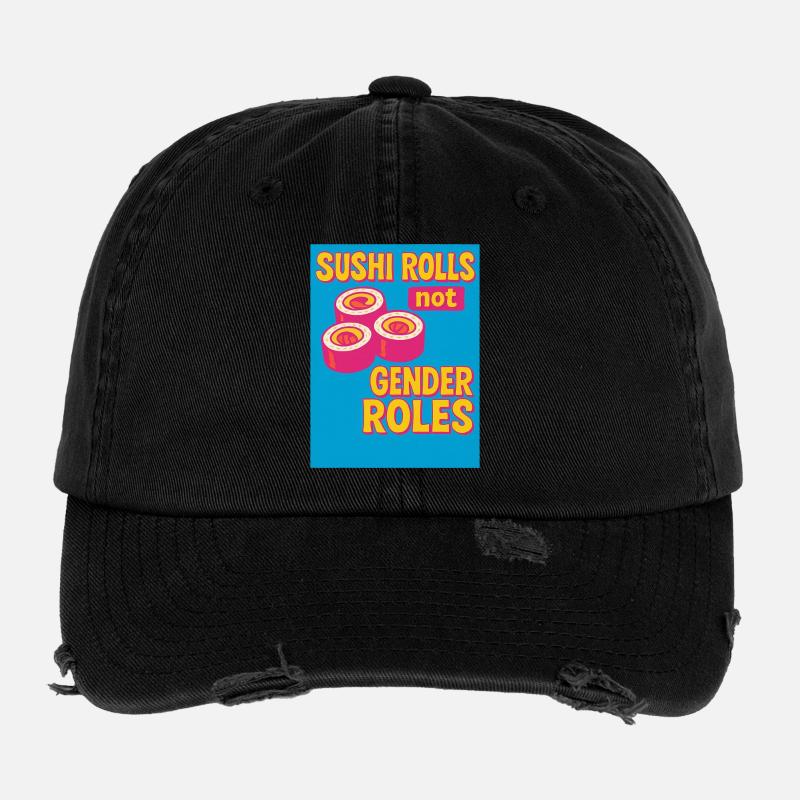 Sushi-Rollen sind keine Geschlechterrollen Flexfit Vintage Destroyed Cap