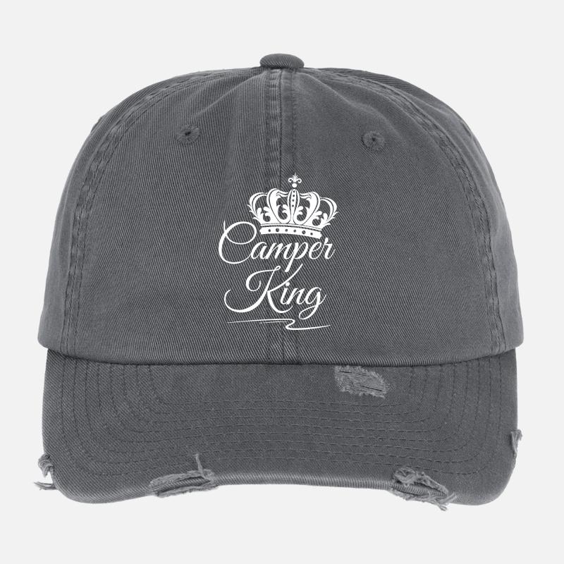Camping-car King Casquette vintage effet usé Flexfit