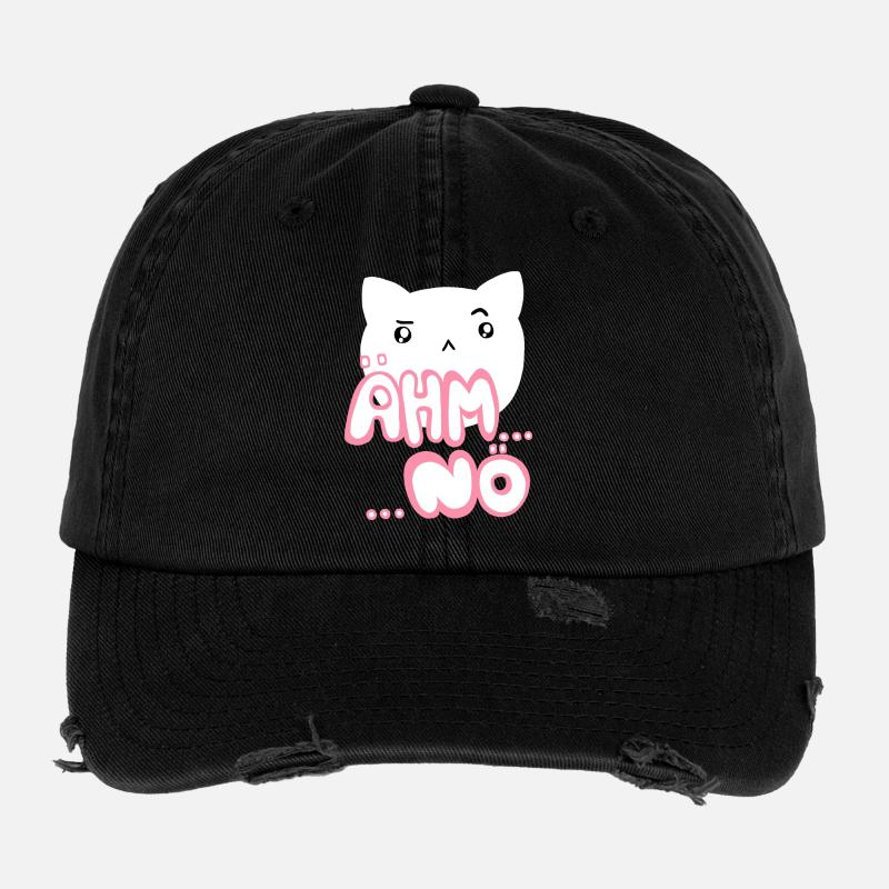 Um, nope, kawaii cat pink Flexfit Vintage Destroyed Cap