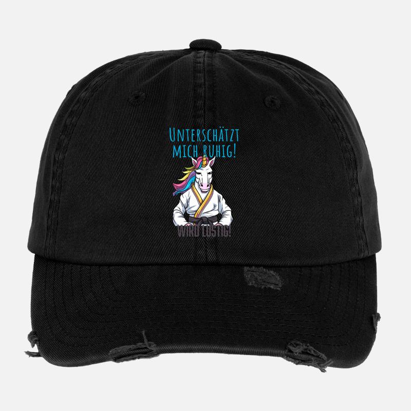 Karaté Licorne Casquette vintage effet usé Flexfit