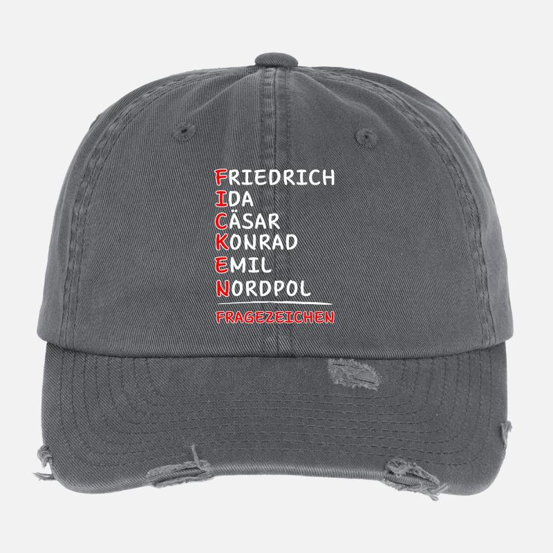 Funkalphabet-Friedrich Ida Caesar Kaufmann Emil... Flexfit Vintage Destroyed Cap