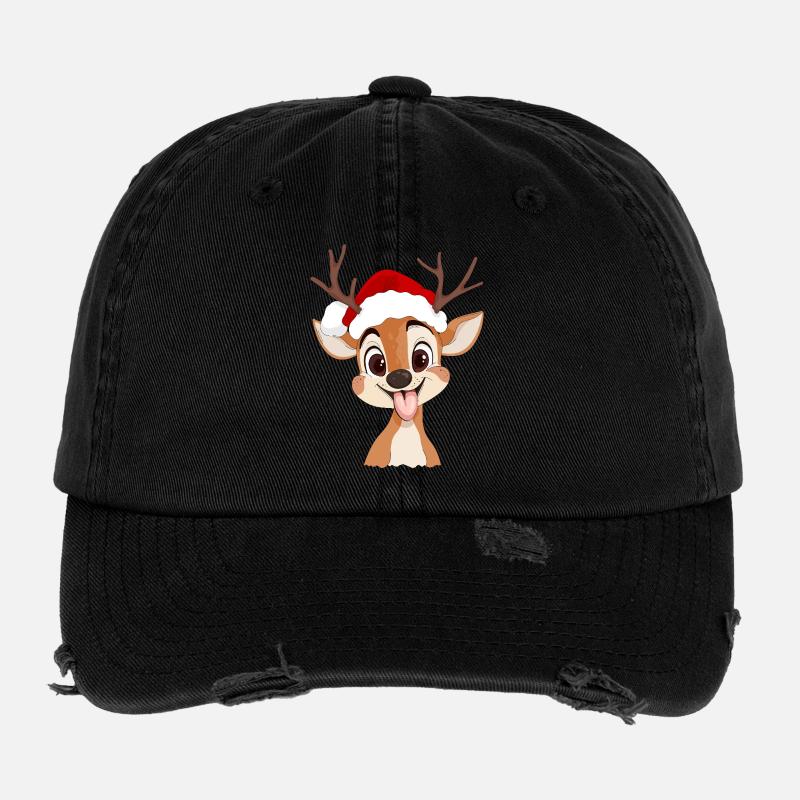 Hirsch und Weihnachten Flexfit Vintage Destroyed Cap