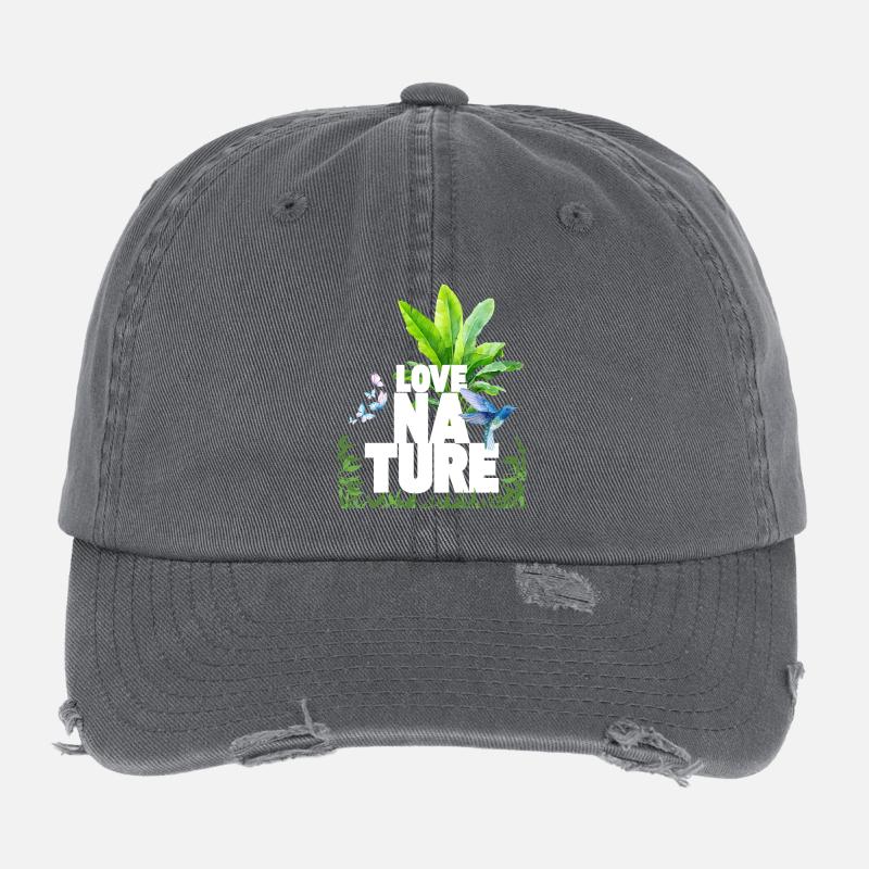 Aime la nature Casquette vintage effet usé Flexfit