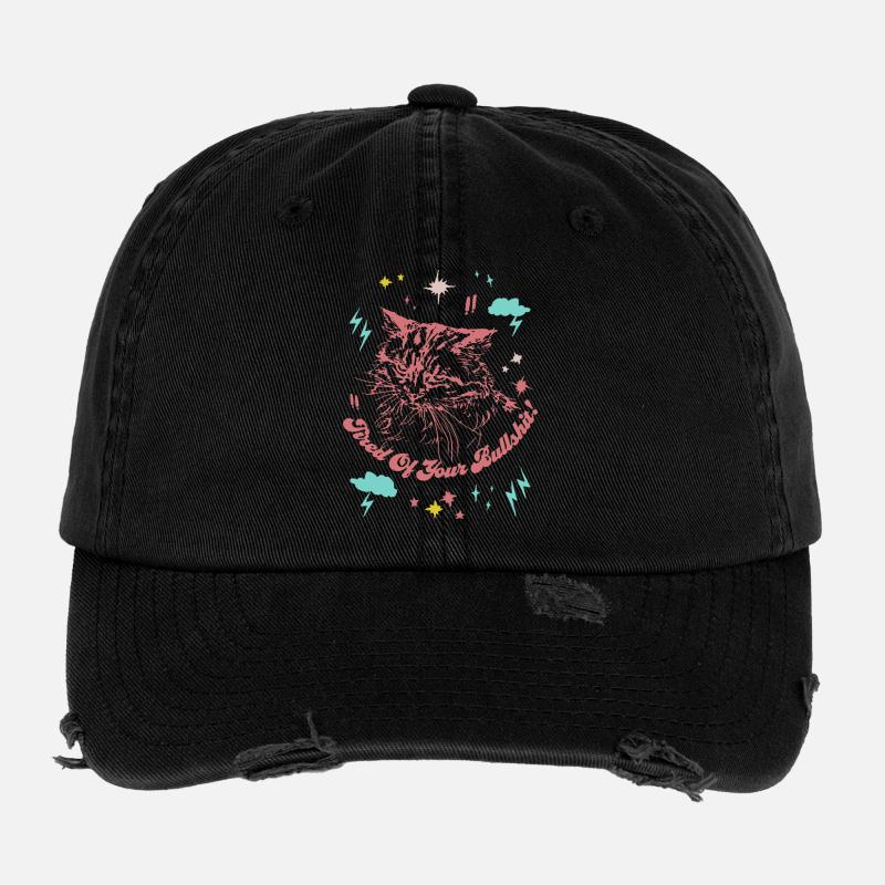 MÜDE VON DEINEM BULLSHIT Flexfit Vintage Destroyed Cap