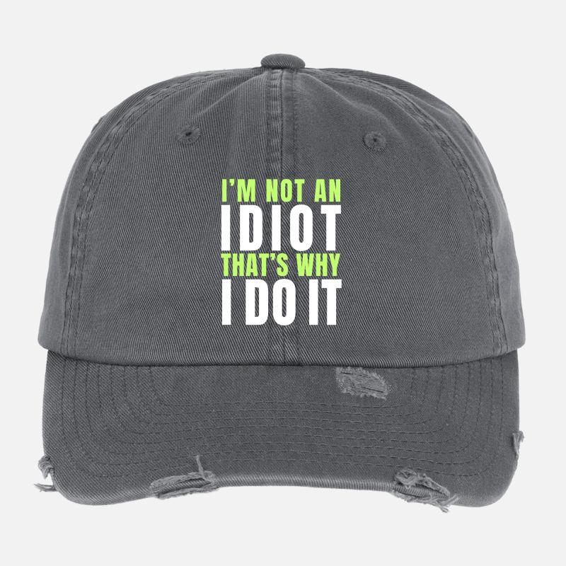 Ich bin kein Idiot Flexfit Vintage Destroyed Cap