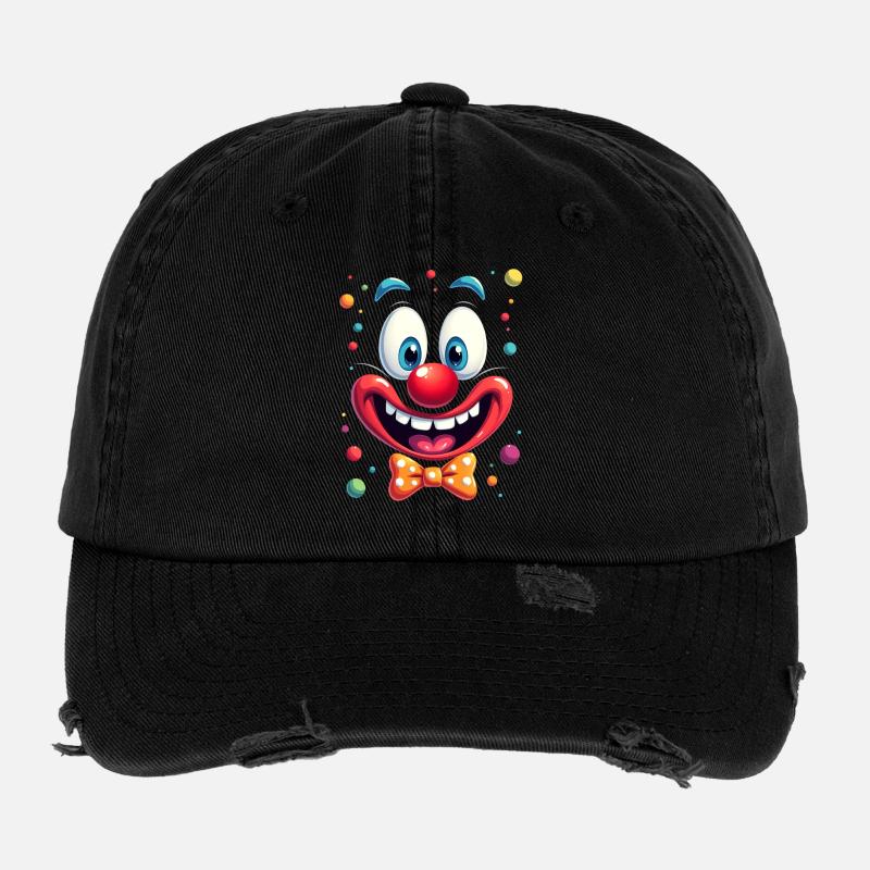 Déguisement de clown de carnaval Carnaval Carnaval Casquette vintage effet usé Flexfit