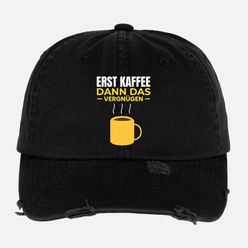 Erst Kaffee dann das Vergnügen Flexfit Vintage Destroyed Cap