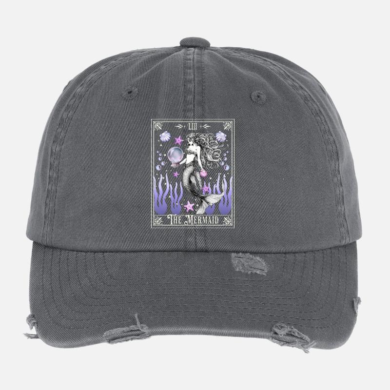 Das Mystische Tarot der Meerjungfrau Flexfit Vintage Destroyed Cap