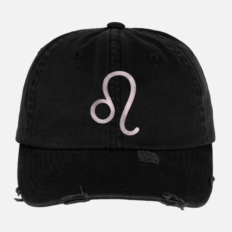 Löwe Sternzeichen Flexfit Vintage Destroyed Cap