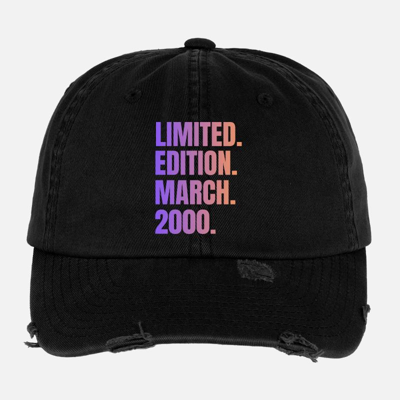 Limited Edition March 2000 - Flexfit Vintage Destroyed Cap - black