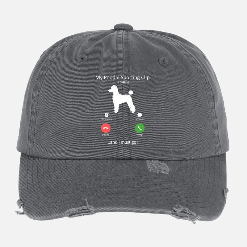 Appel entrant de caniche Art d’interface téléphonique amusante Casquette vintage effet usé Flexfit