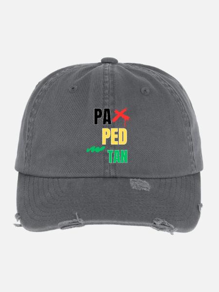 pa_ped_tan - Flexfit Vintage Destroyed Cap - dark grey - Front