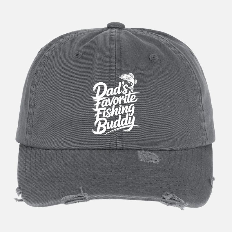 Vaters Lieblings Angelbuddy Flexfit Vintage Destroyed Cap