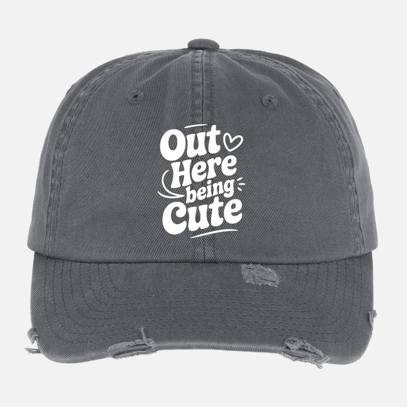 Hier draußen süß sein Flexfit Vintage Destroyed Cap