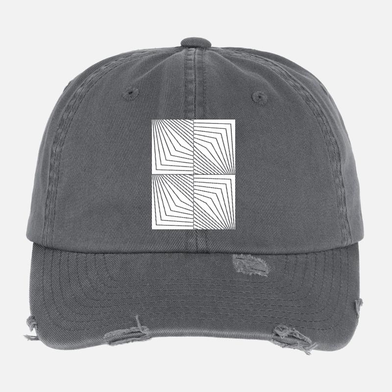 Constellation des Lignes Opart Casquette vintage effet usé Flexfit