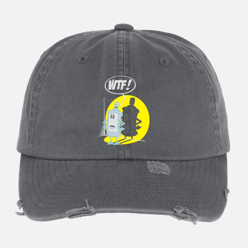 WTF spray flex Flexfit Vintage Destroyed Cap