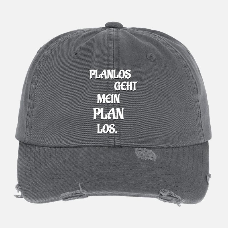PLANLOS GEHT MEIN PLAN LOS Flexfit Vintage Destroyed Cap