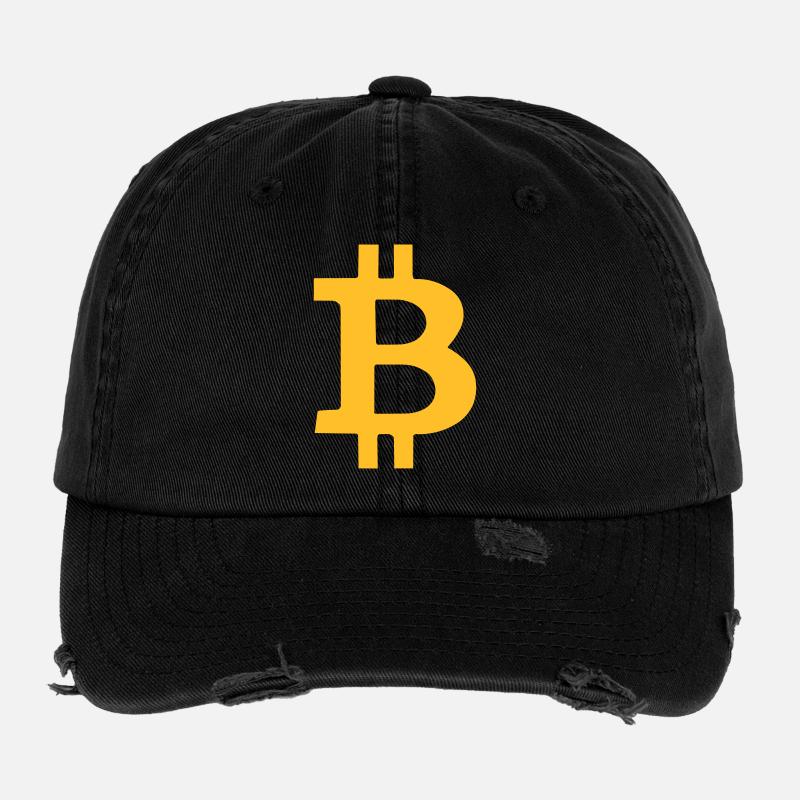 bitcoin Flexfit Vintage Destroyed Cap