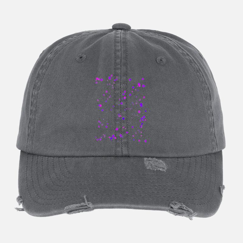 Taches de couleur violette Casquette vintage effet usé Flexfit