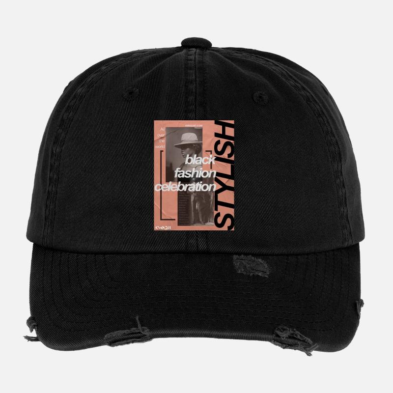 Black Fashion Feier Flexfit Vintage Destroyed Cap