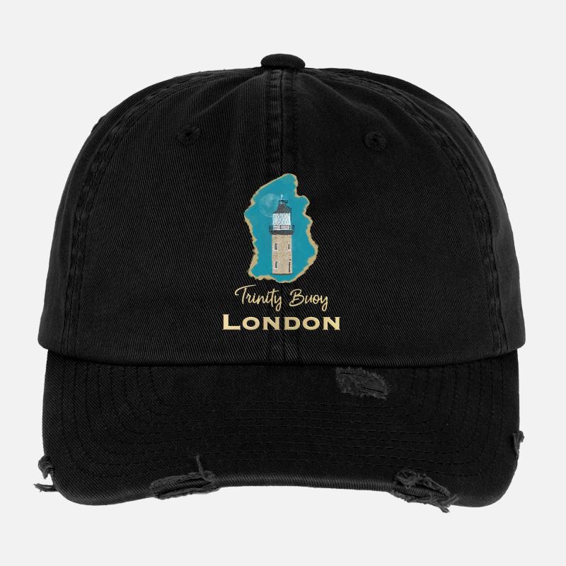London, Leuchtturm Trinity Buoy, Pixel- Art Flexfit Vintage Destroyed Cap