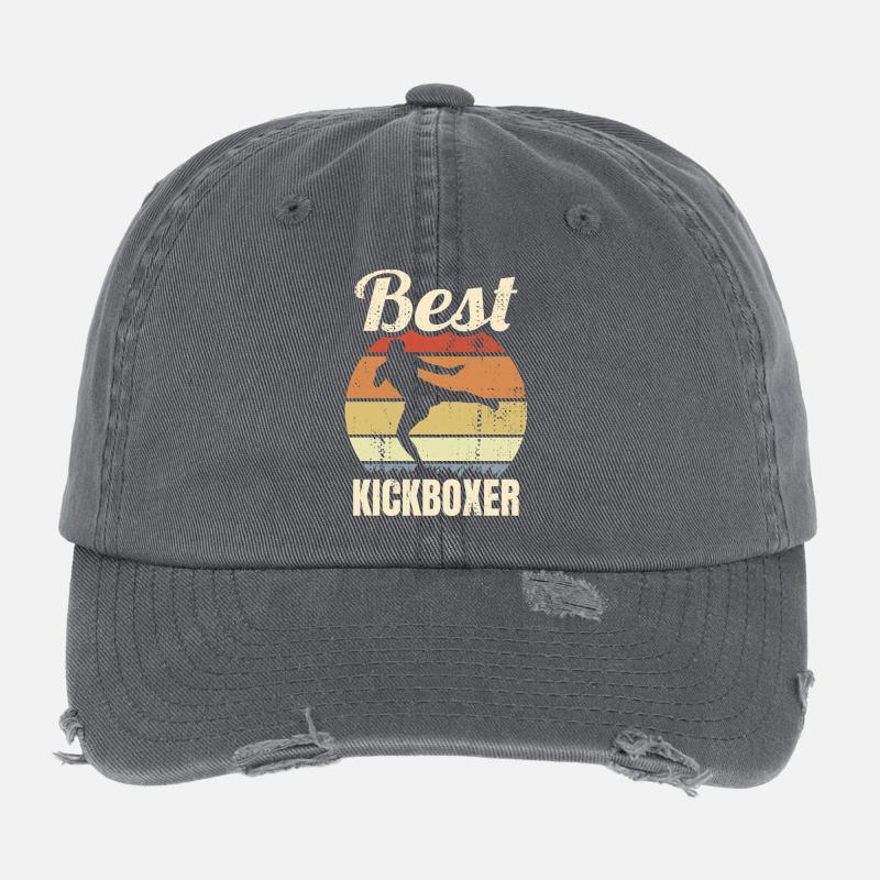 Meilleur kickboxeur Casquette vintage effet usé Flexfit