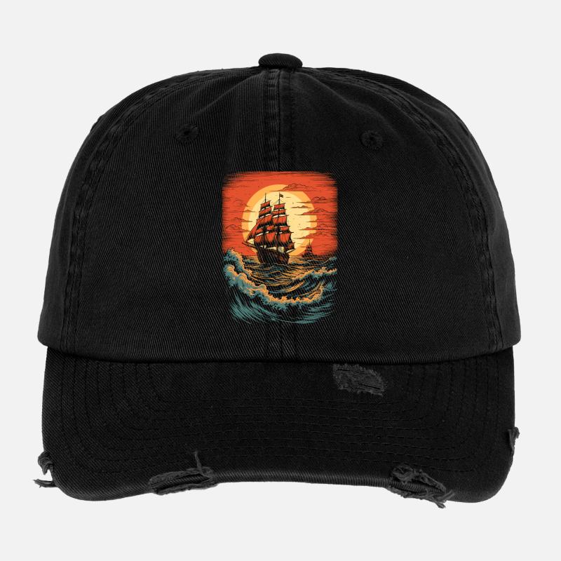 Sea Yacht Casquette vintage effet usé Flexfit