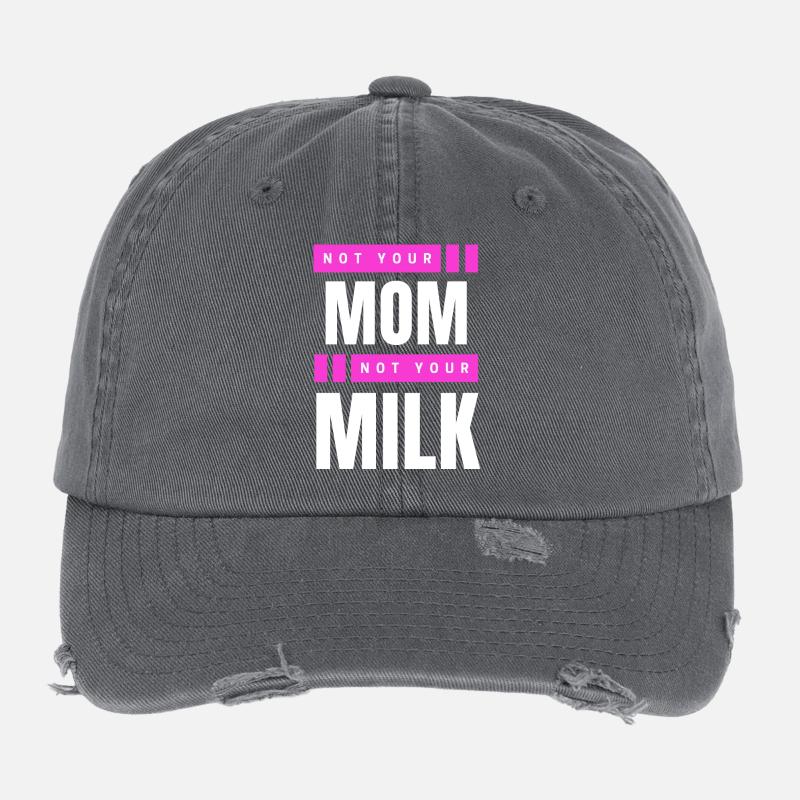 Not Your Mum Not Your Milk Flexfit Vintage Destroyed Cap