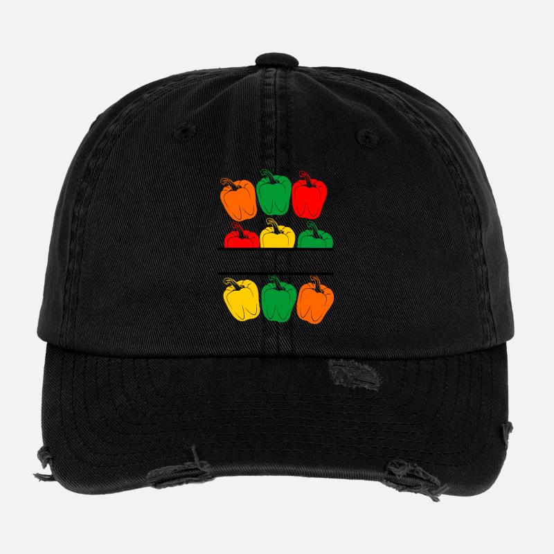 Four colors Peppers name banner Flexfit Vintage Destroyed Cap