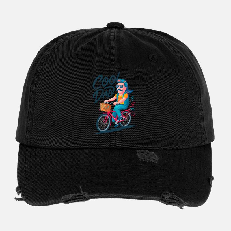 Cool papa cyclisme illustration Casquette vintage effet usé Flexfit