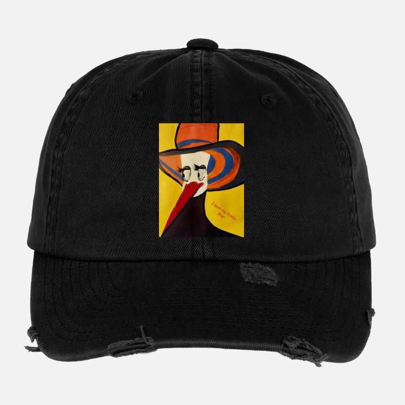 Creative pelican with hat Flexfit Vintage Destroyed Cap