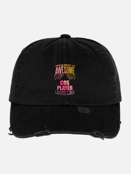 Cosplayer - Flexfit Vintage Destroyed Cap - black - Front