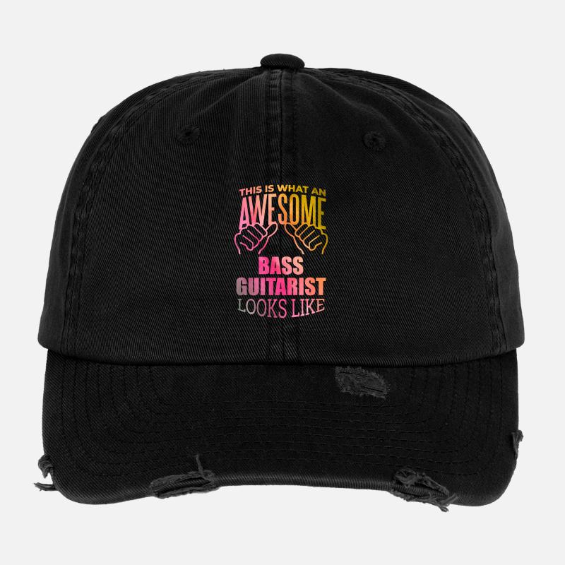 Bass Guitar Flexfit Vintage Destroyed Cap