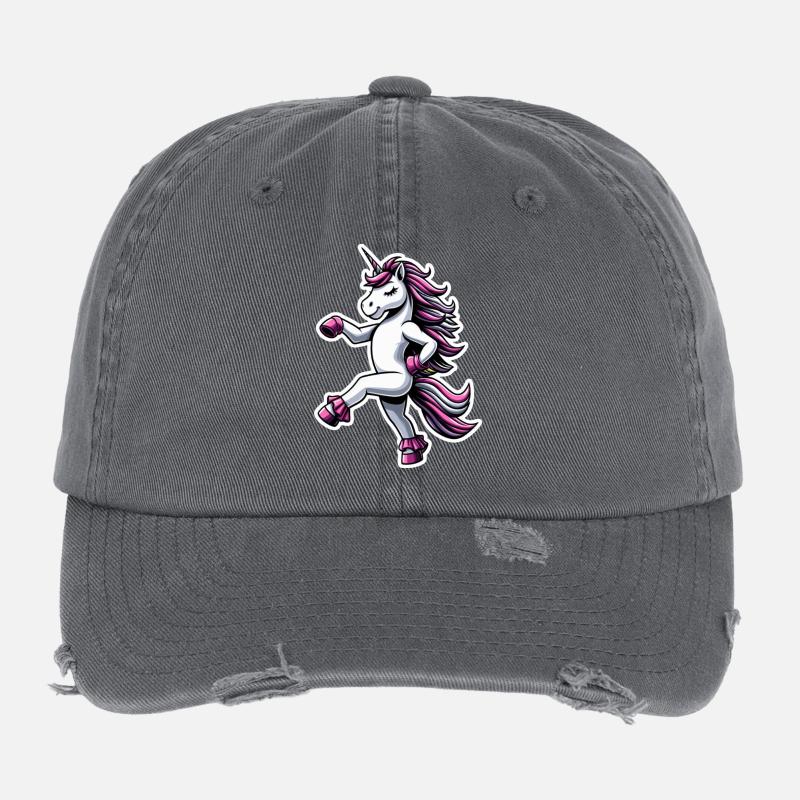 Unicorn Dance Pink Flexfit Vintage Destroyed Cap