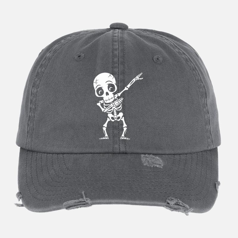 Dabbing Skelett Flexfit Vintage Destroyed Cap