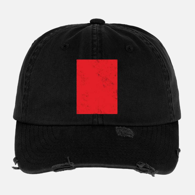Conception créative de dégradé rouge pour les déclarations Casquette vintage effet usé Flexfit