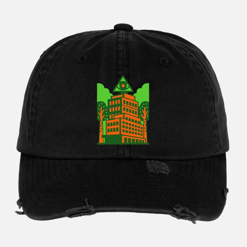 Occult Architecture Art Flexfit Vintage Destroyed Cap