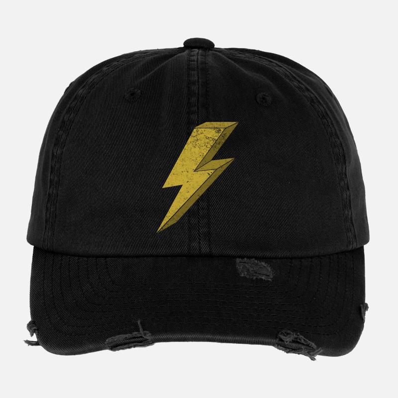 Flash dynamique en or 3D Casquette vintage effet usé Flexfit