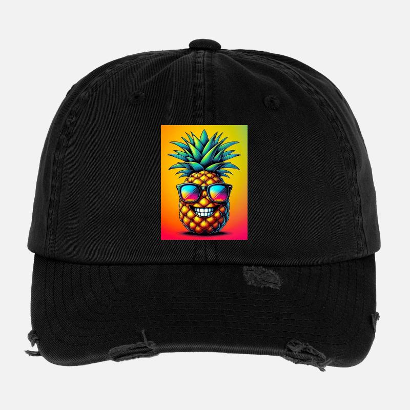 Ananas Casquette vintage effet usé Flexfit