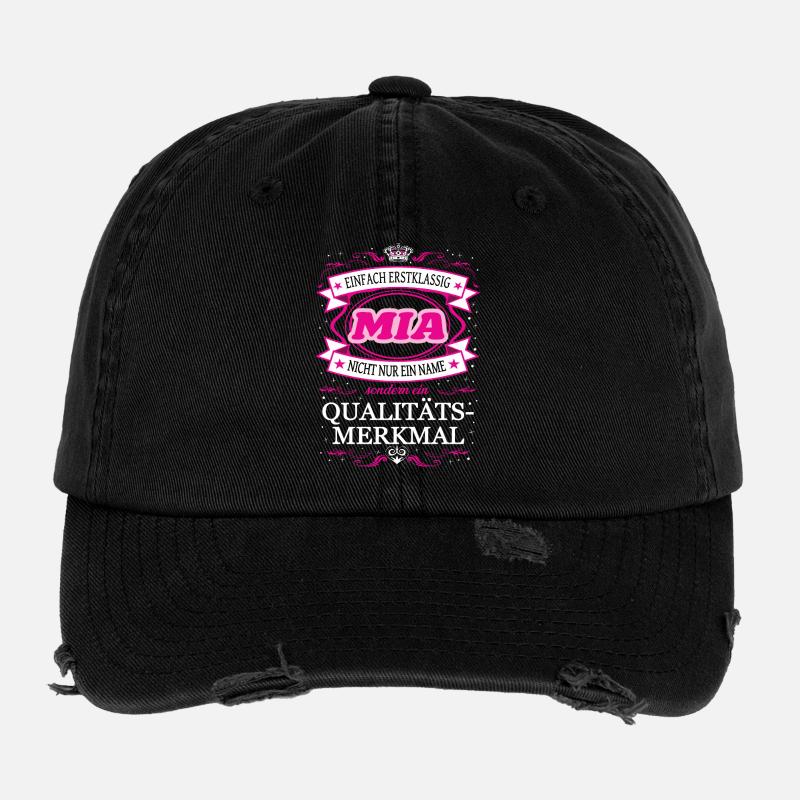 Quality feature Mia simply first-class - Flexfit Vintage Destroyed Cap - black