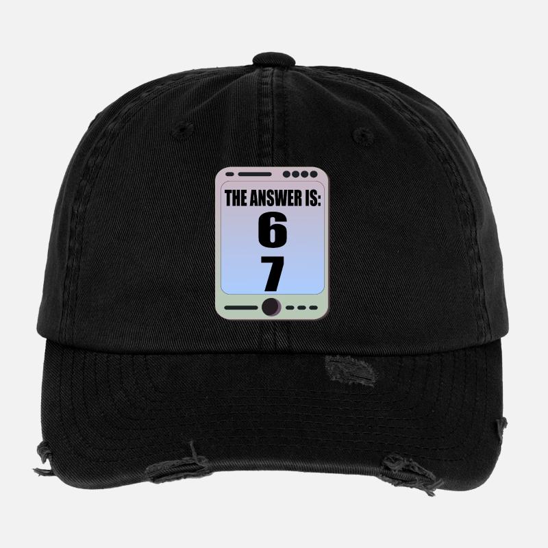 Sechs Sieben 6 7 Meme Flexfit Vintage Destroyed Cap