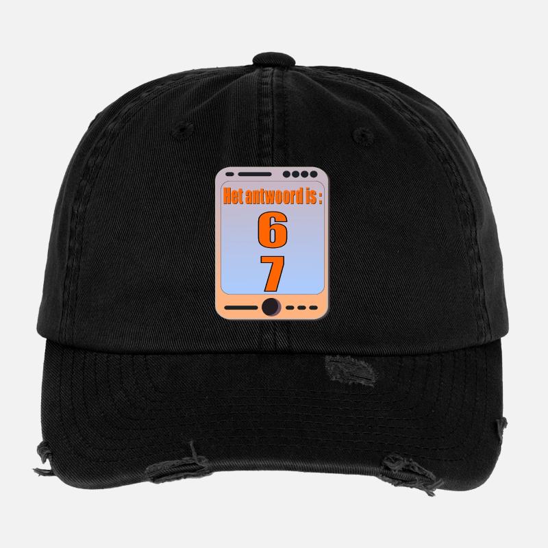 Six Seven Meme 6 7 Flexfit Vintage Destroyed Cap